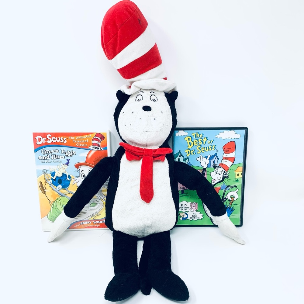 Dr Seuss Cat In The Hat Plush & DVD